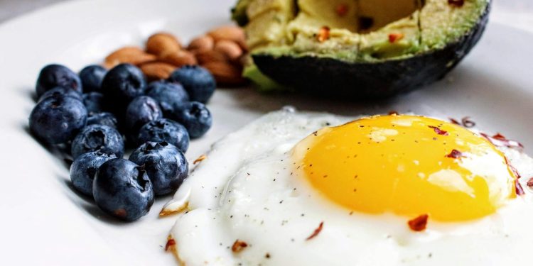 Egg Near Blueberries