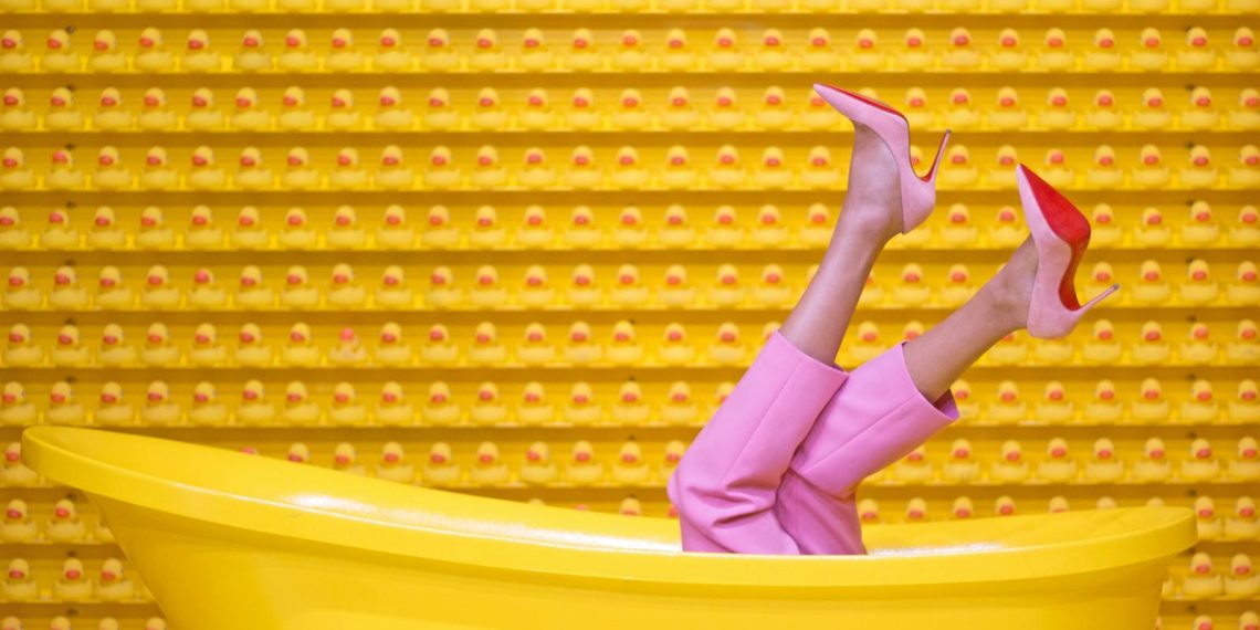 Yellow Steel Bathtub