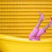 Yellow Steel Bathtub