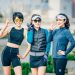 Women Exercising Outdoors by Waterfront