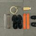 Black Training Shoes And Exercise Tools