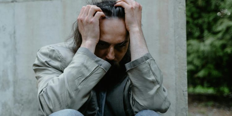 Depressed Homeless Man