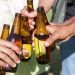 People Toasting with Their Beer